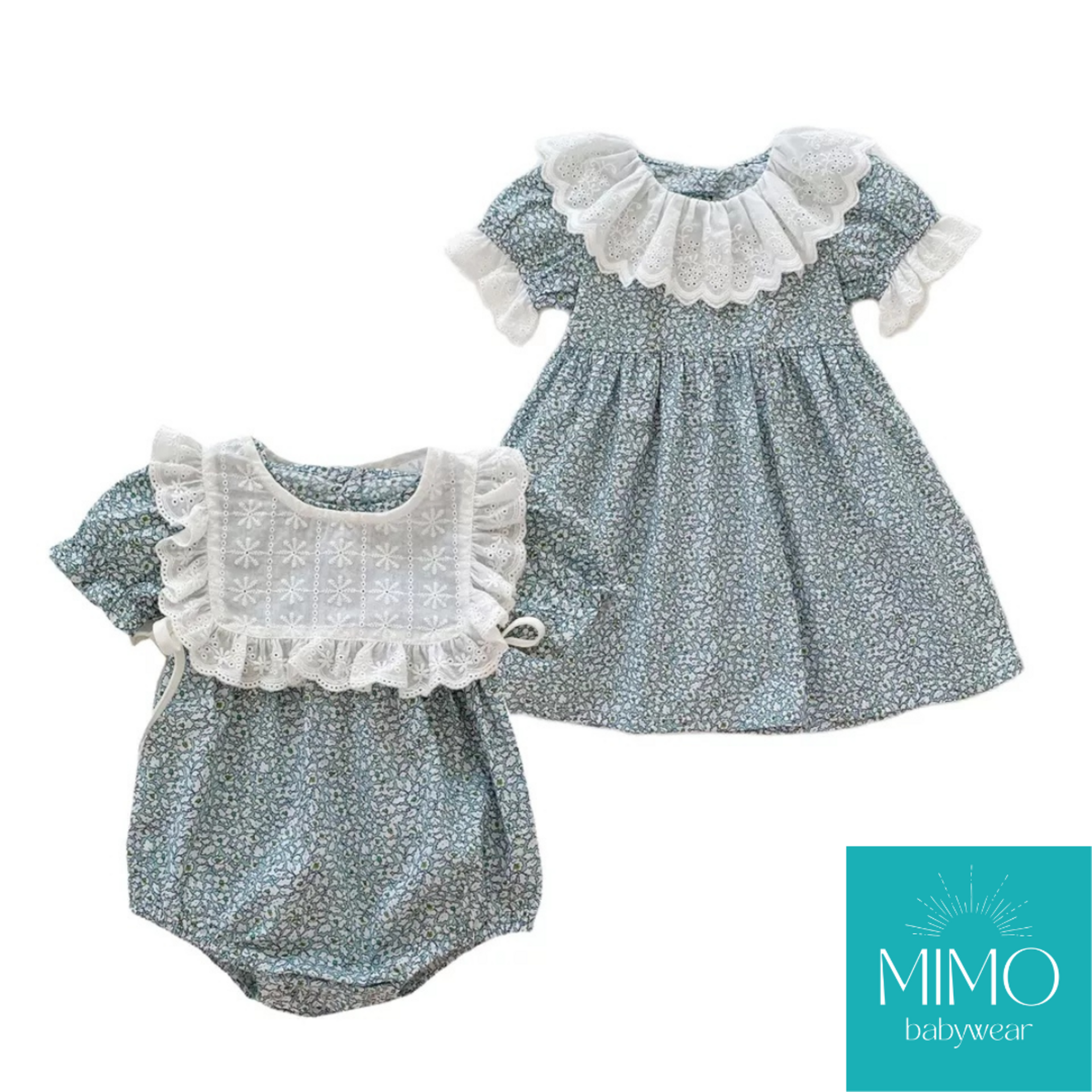 Vestido floral (bordado inglés). - 4