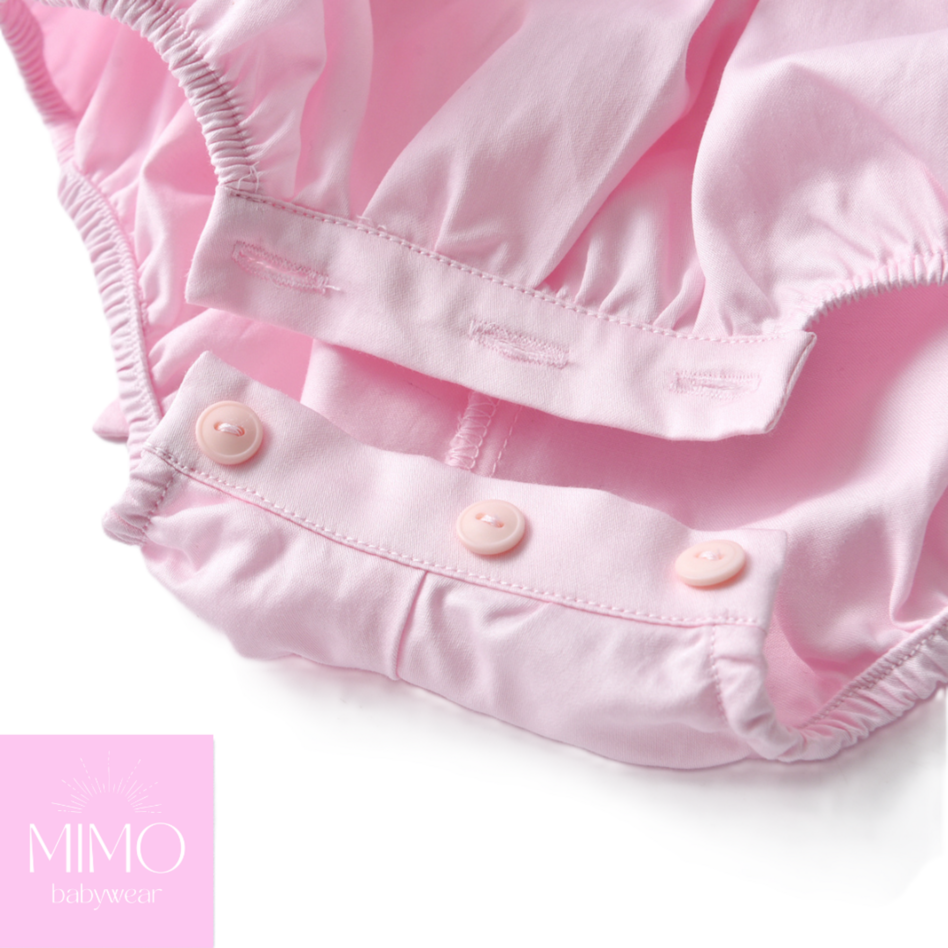 Pelele rosa (punto smock). - 5