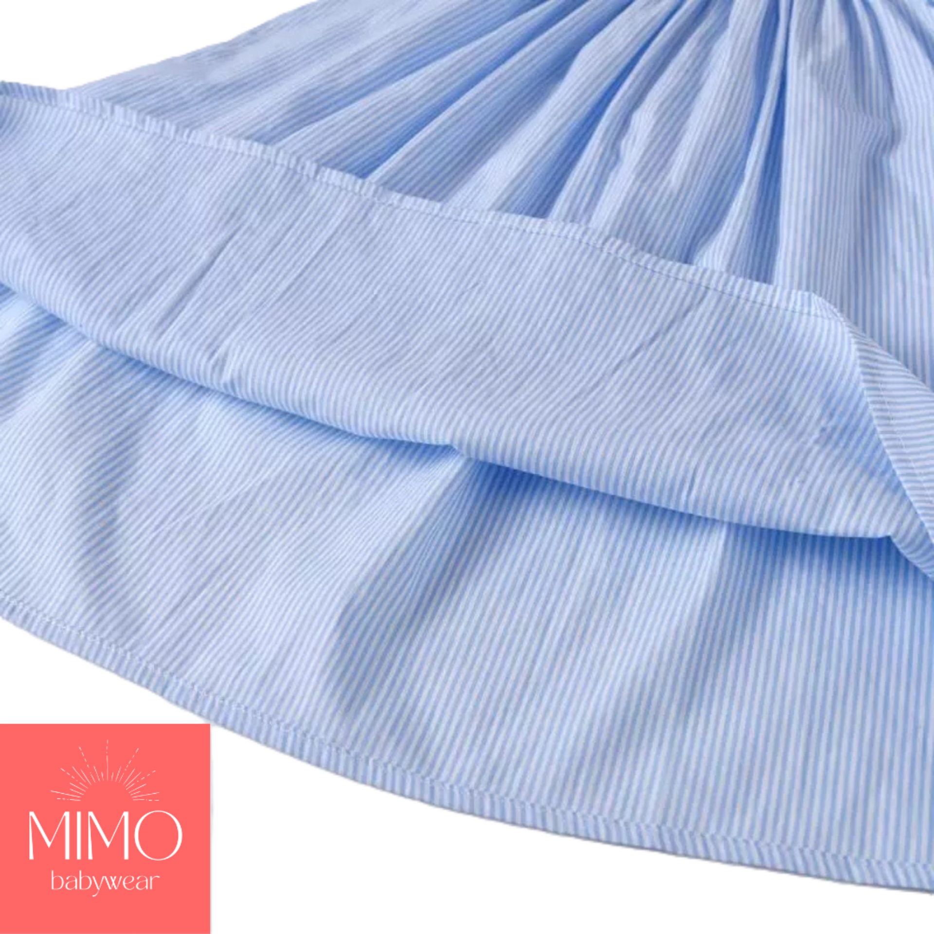 Vestido rayas azules (punto smock). - 7