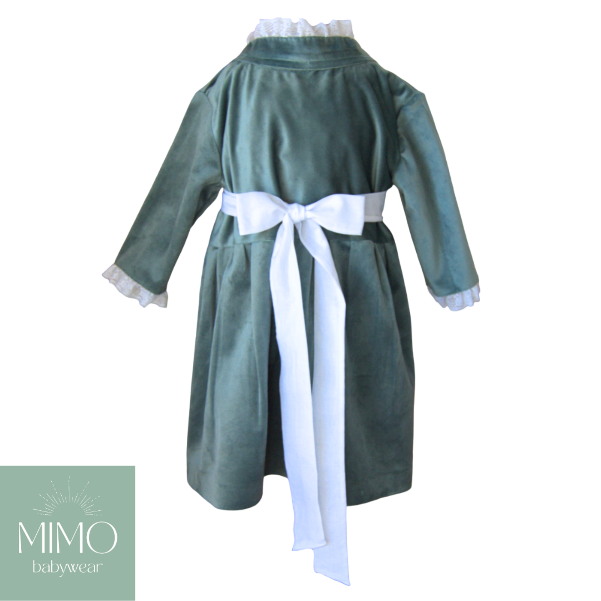 Vestido cruzado de terciopelo. - 2