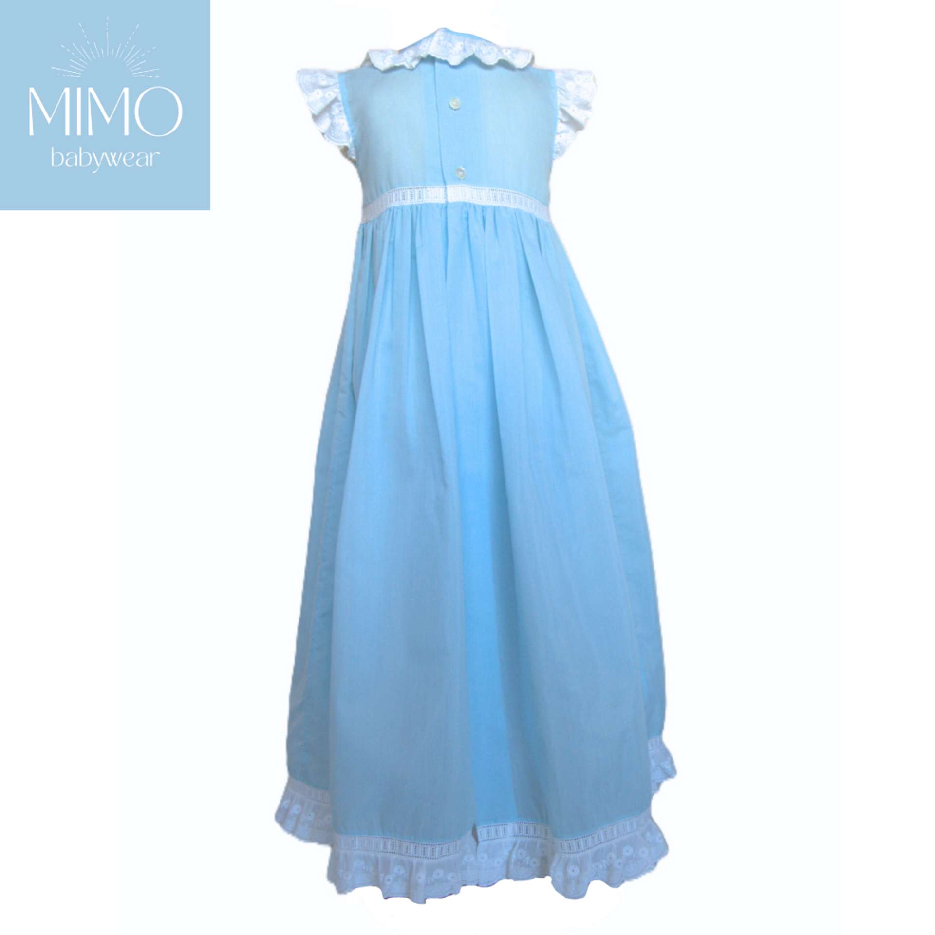 Faldón azul (punto smock). - 6